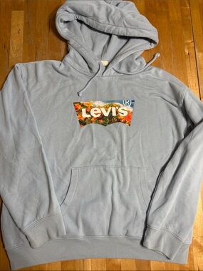Levi's Light Blue Logo hoodie